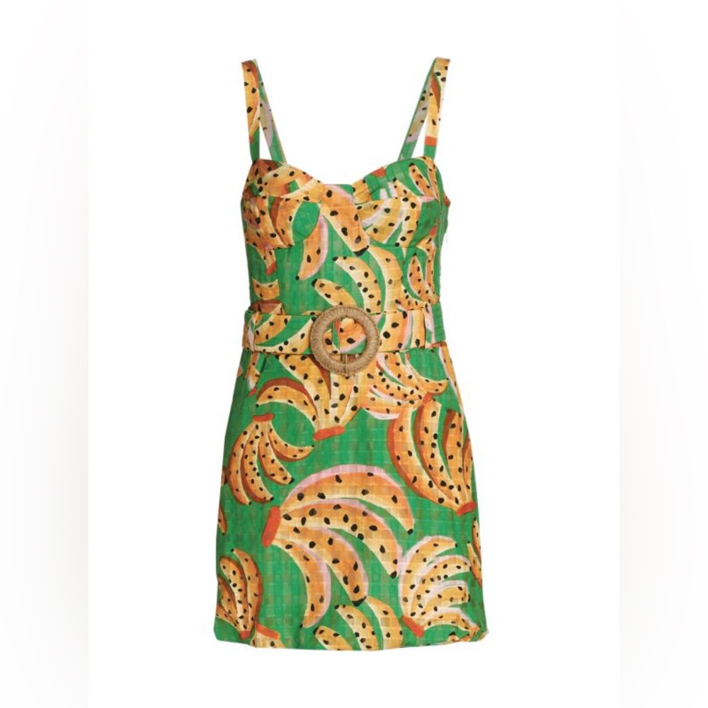 Farm Rio Raining Bananas Mini A-Line Dress, XS! Worn once